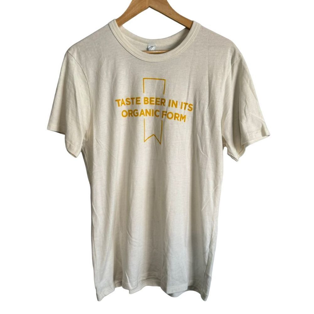 Michelob Ultra Pure Gold‎ Cream Shirt Graphic Top Alternative Apparel Women’s L